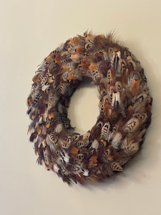 Wild Pheasant Feather Wreath