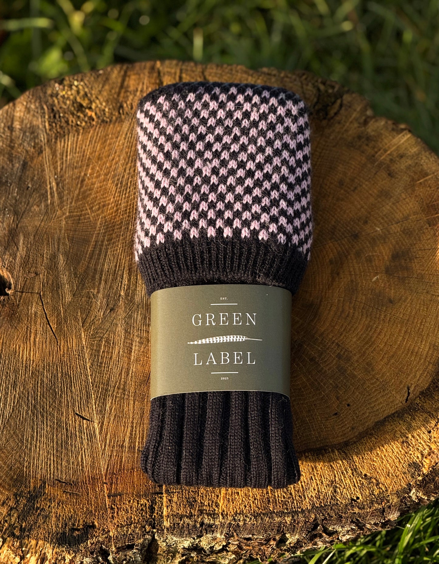 Premium British Wool (Navy/Pink)