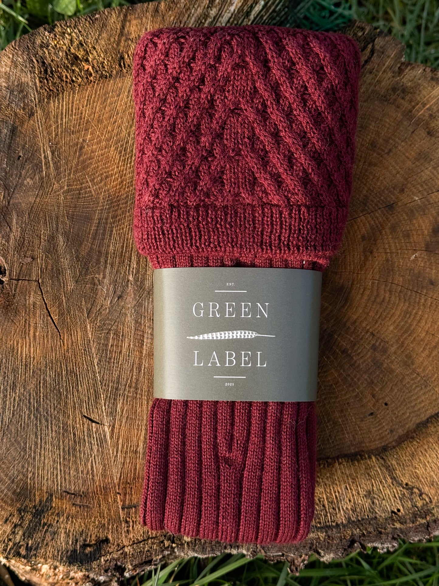 Merino Shooting Sock (Burgundy)