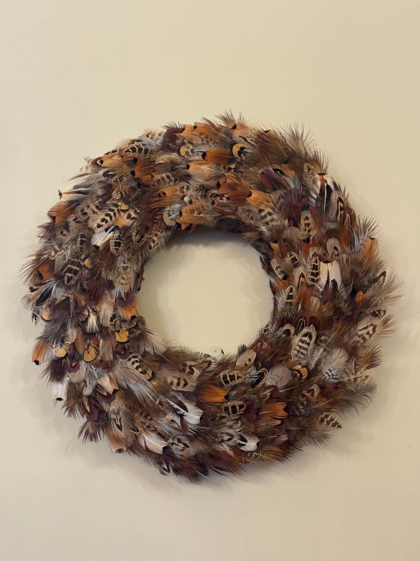 Wild Pheasant Feather Wreath
