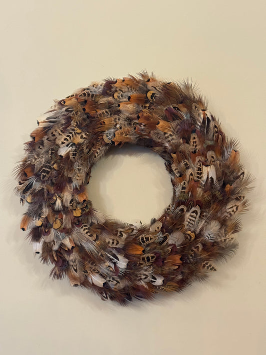 Wild Pheasant Feather Wreath
